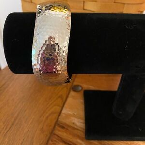 Park Lane Textured Silver Cuff Bracelet